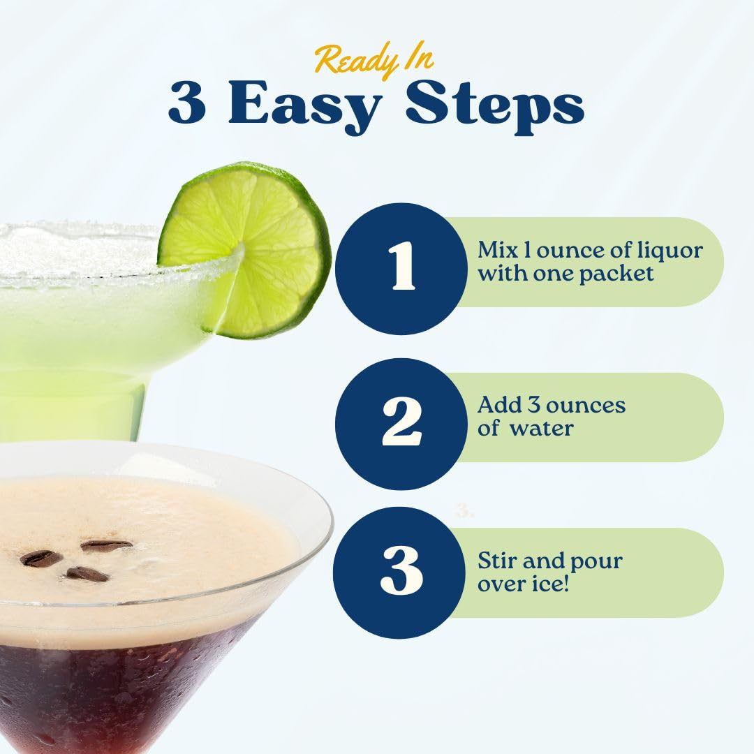 Maud's Mango Mojito mix served with mint and lime.
