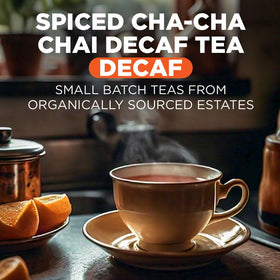Maud's Organic Decaf Chai Tea Pod aroma elevates evening tea for relaxation.