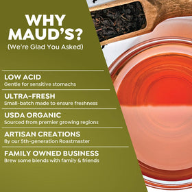 Maud's Organic Decaf Chai Tea Pod ready in Keurig for a cozy cup.