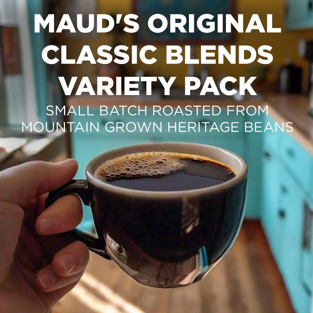 Maud's Bubbies Breakfast Blend pods with inviting aroma.