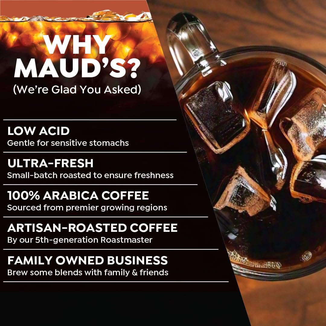 Maud’s recyclable #5 packaging supports sustainable single-serve coffee.