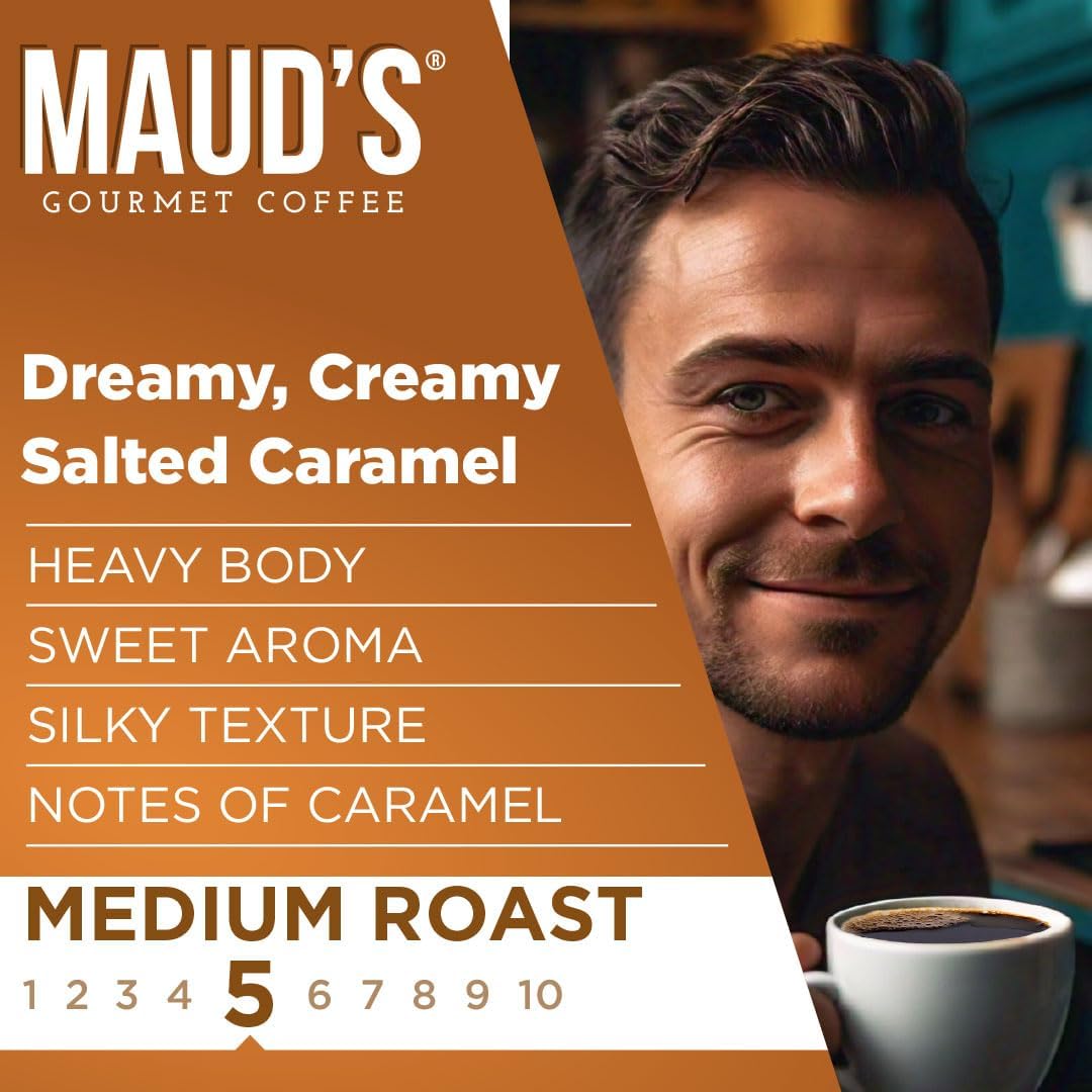 Close-up of Maud's pod label showing ethically sourced Arabica beans
