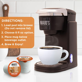 Solar-powered Maud’s facility producing decaf coffee with family-owned care.