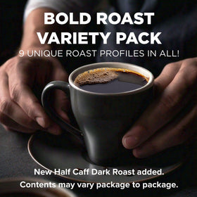 Maud's Tall Dark Handsome pod highlights rich aroma for a bold morning boost.