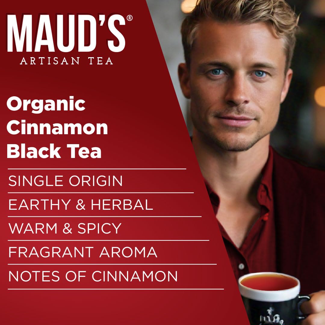 Close-up of Maud's tea leaves blend for a bold aroma