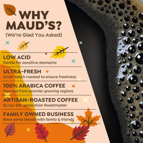 Maud's Vermont's Vanilla Maple pod delivering maple-kissed warmth and balanced acidity.