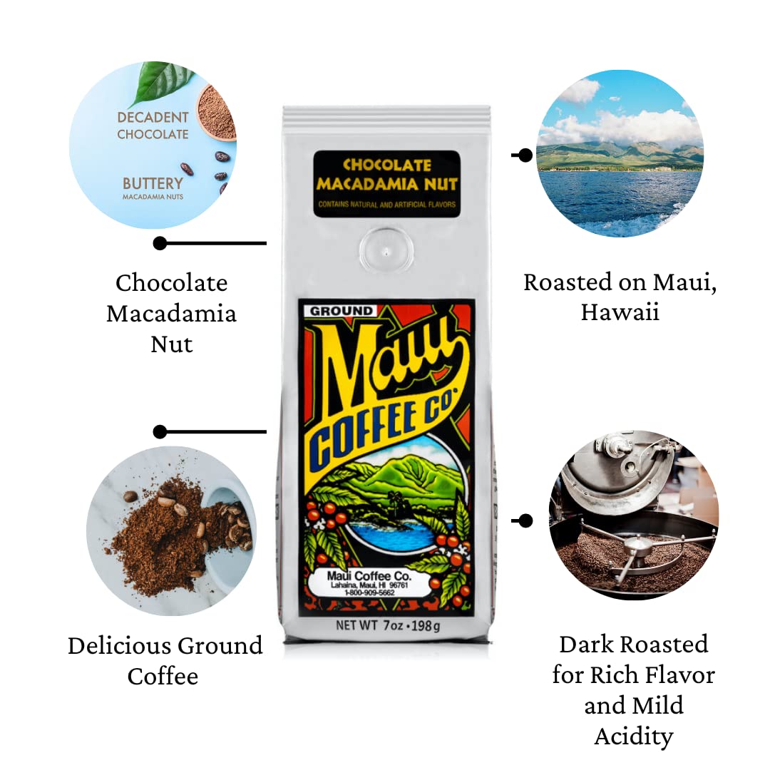 Aromas of Maui Blend ground coffee ready for drip or pour-over brewing.
