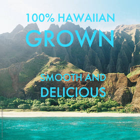 Morning brew setup for easy ground coffee from Maui Coffee Co.