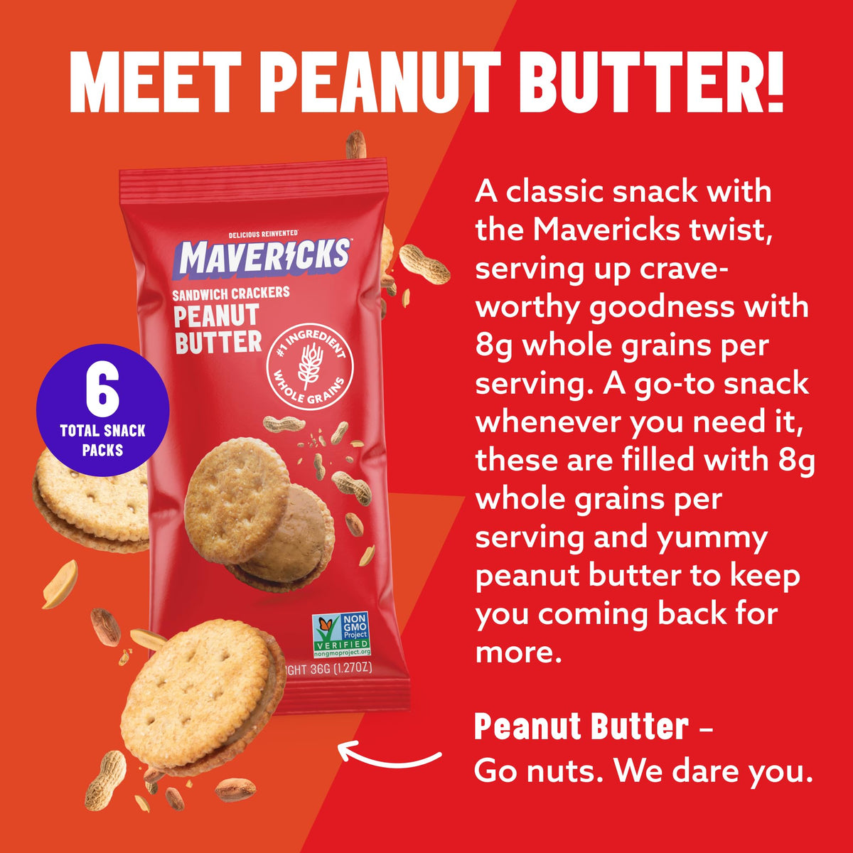 Texture close-up reveals crisp bite in each Mavericks cracker