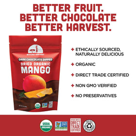 Mavuno Harvest organic certification label signals trusted organic and fair trade standards.