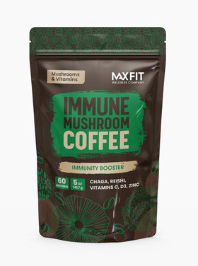 MAX FIT Immunity Mushroom Coffee can for a convenient immune-supporting energy boost.