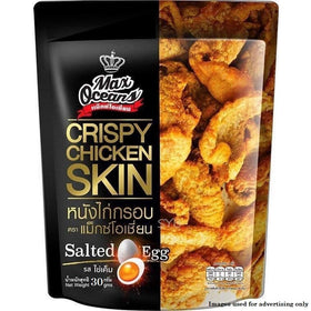Max Oceans Crispy Chicken Skin Salted Egg 4-pack, convenient snack