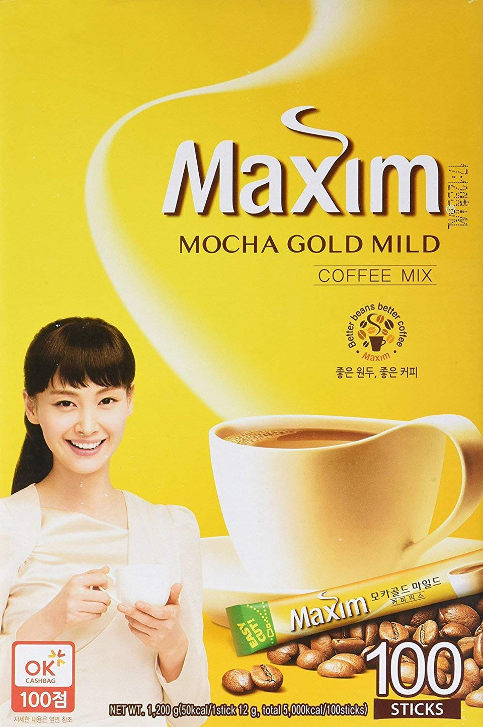 Maxim Coffee Mix Mocha Gold Mild box, ideal for quick, flavorful mornings.