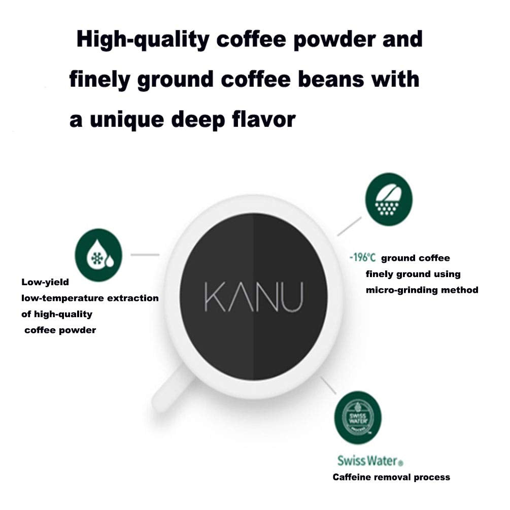 MAXIM KANU decaf Americano sachet close-up for quick brew.