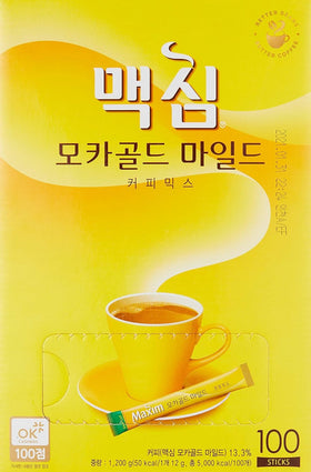 A cup of Maxim Mocha Gold Mild coffee with smooth aroma and mocha profile