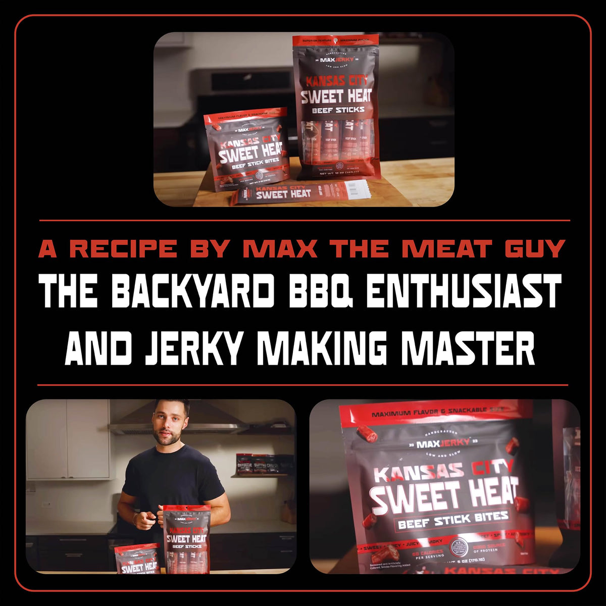 MAXJERKY Honey-Habanero glaze bites close-up with vibrant flavor