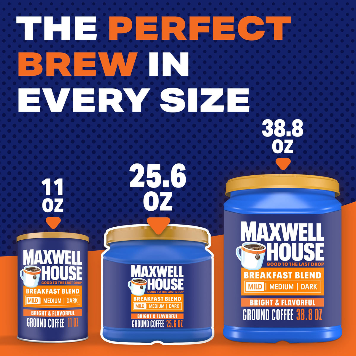Kosher certification seal on Maxwell House Breakfast Blend packaging