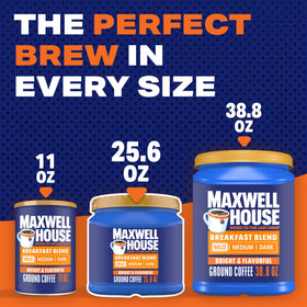 Kosher certification seal on Maxwell House Breakfast Blend packaging