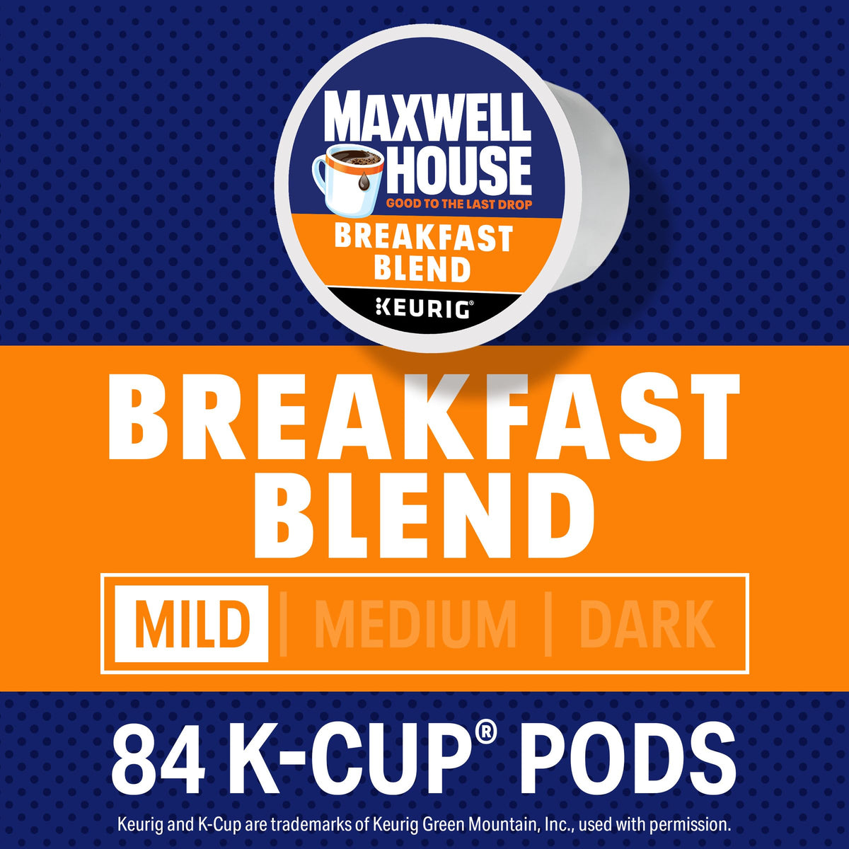 MAXWELL HOUSE K-Cup pod close-up emphasizing convenient single-serve brewing