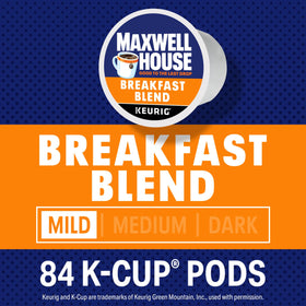 MAXWELL HOUSE K-Cup pod close-up emphasizing convenient single-serve brewing
