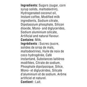 Ingredients layout for Maxwell House Café French Vanilla coffee blend