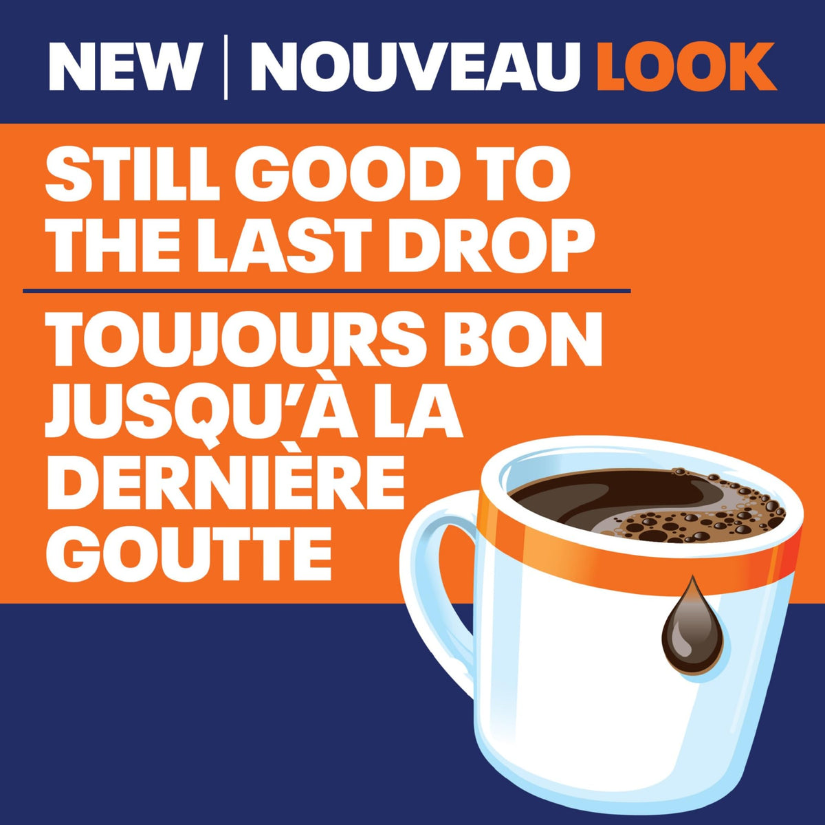 Maxwell House Café French Vanilla tub lid highlighting resealable packaging