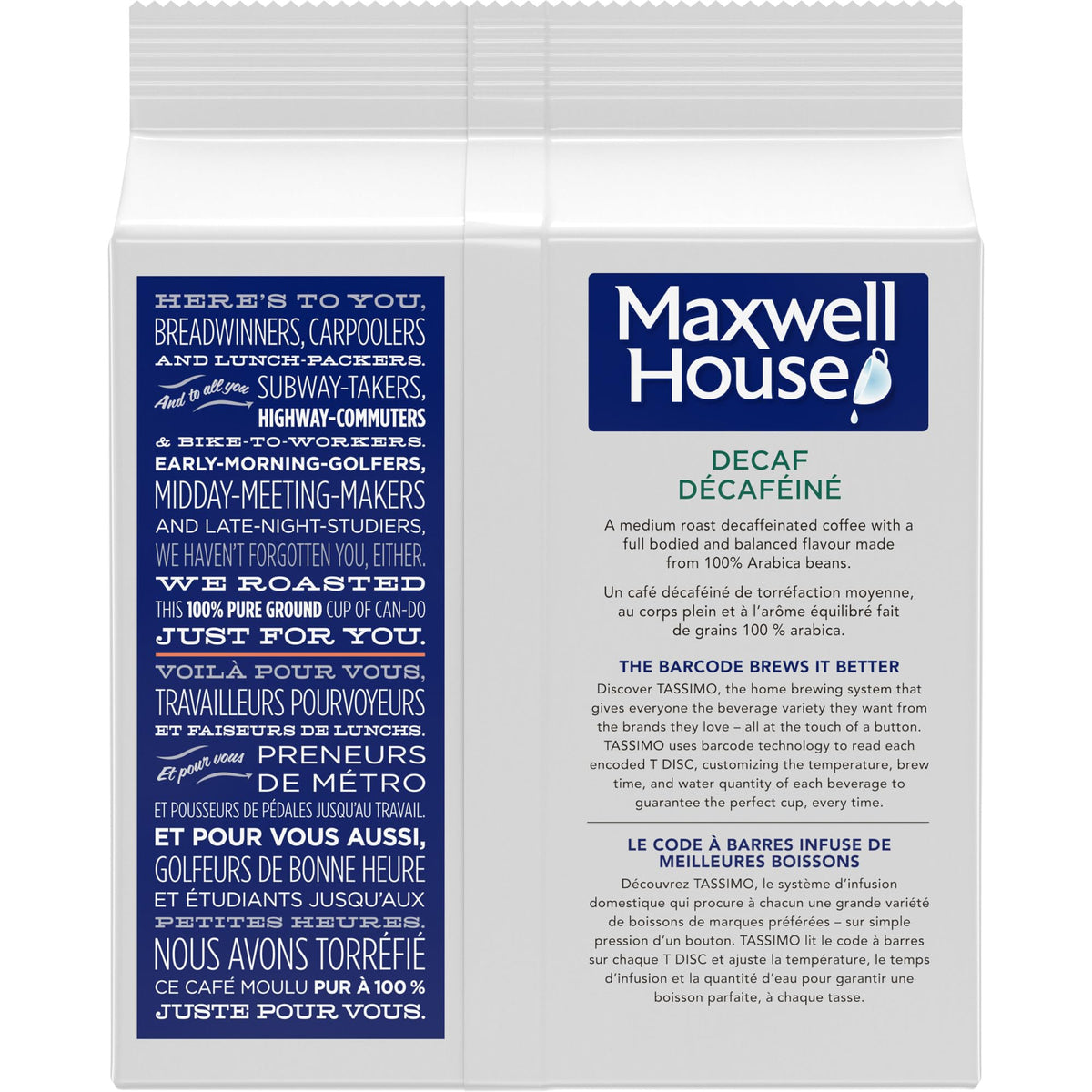 Compact packaging ideal for pantry shelves and breakroom setups.