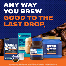 Morning ritual with Maxwell House Dark Silk coffee for a smooth start.
