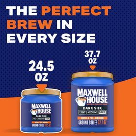 Roasted in the USA, Maxwell House Dark Silk offers trusted flavor.