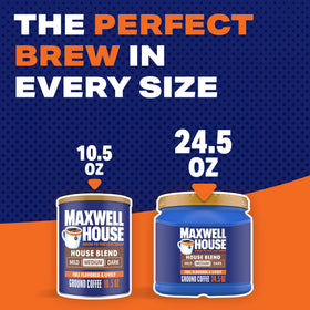 MAXWELL HOUSE drip brew showing a smooth, full-bodied finish.