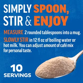 MAXWELL HOUSE coffee powder close-up shows fine granules for smooth mix.