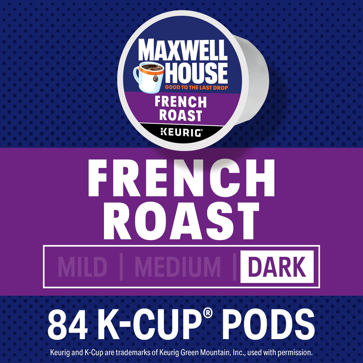 Steaming cup with Maxwell House French Roast after brew.