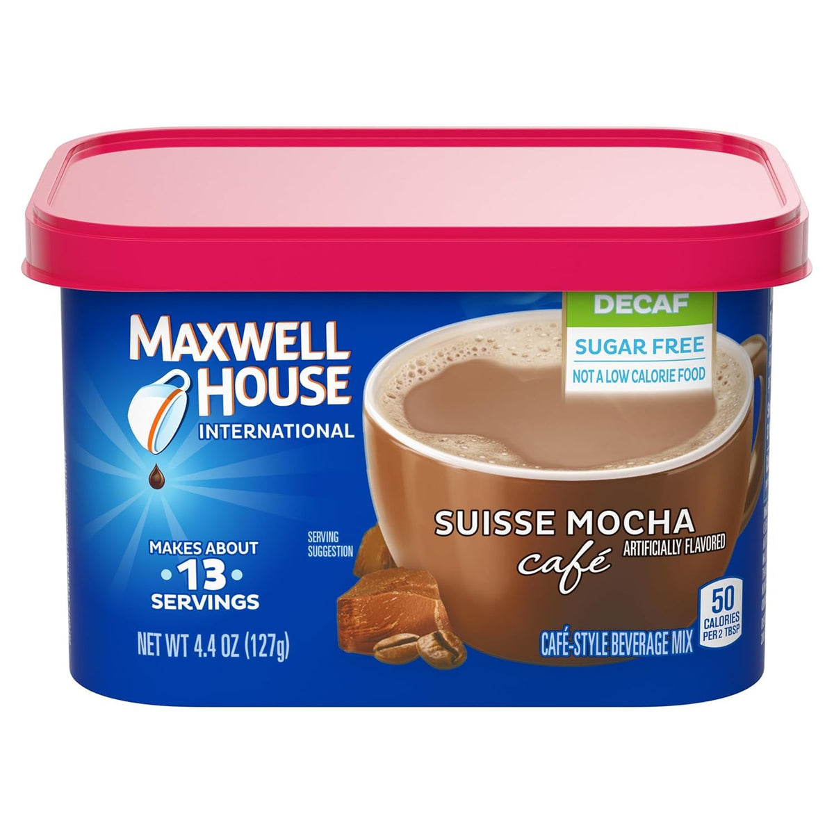 French Vanilla aroma fills the kitchen when Maxwell House sugar-free mix is prepared.