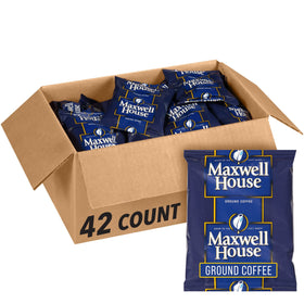 Maxwell House ground coffee packets for a 42-pack self-serve station
