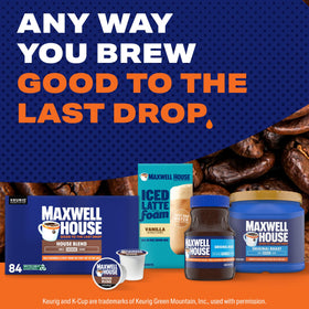 Morning break moment with Maxwell House House Blend to reset.