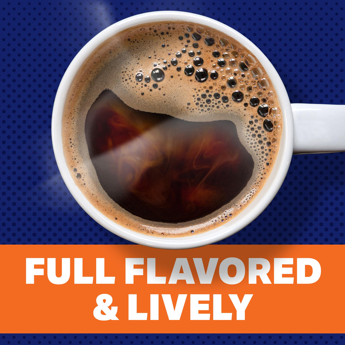 Steaming Maxwell House House Blend cup with inviting aroma.