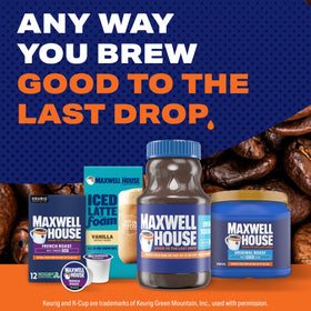 Aromas rise as Maxwell House coffee meets hot water.