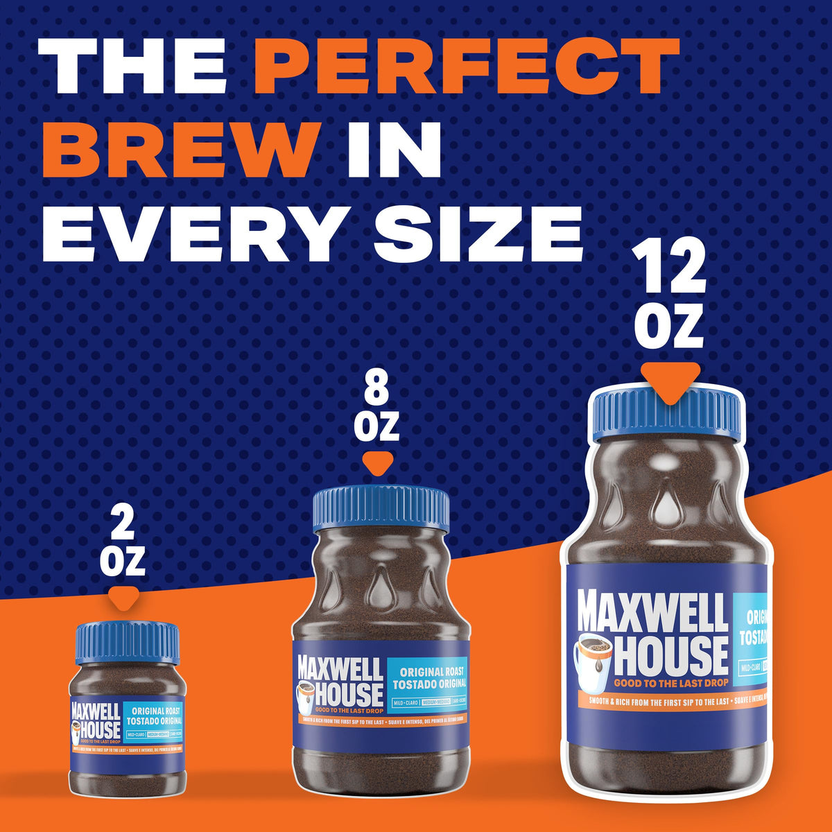 Maxwell House resealable jar keeps flavor fresh between uses.