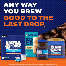 Aroma and steam from Maxwell House Original Roast coffee