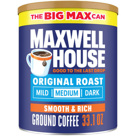 MAXWELL HOUSE Original Roast ground coffee canister front view for everyday brewing