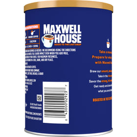 Pouring Maxwell House Decaf creates a smooth, approachable finish in a cup.