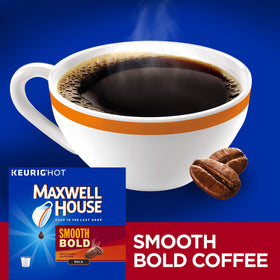 MAXWELL HOUSE Smooth Bold pod brew closeup with crema.