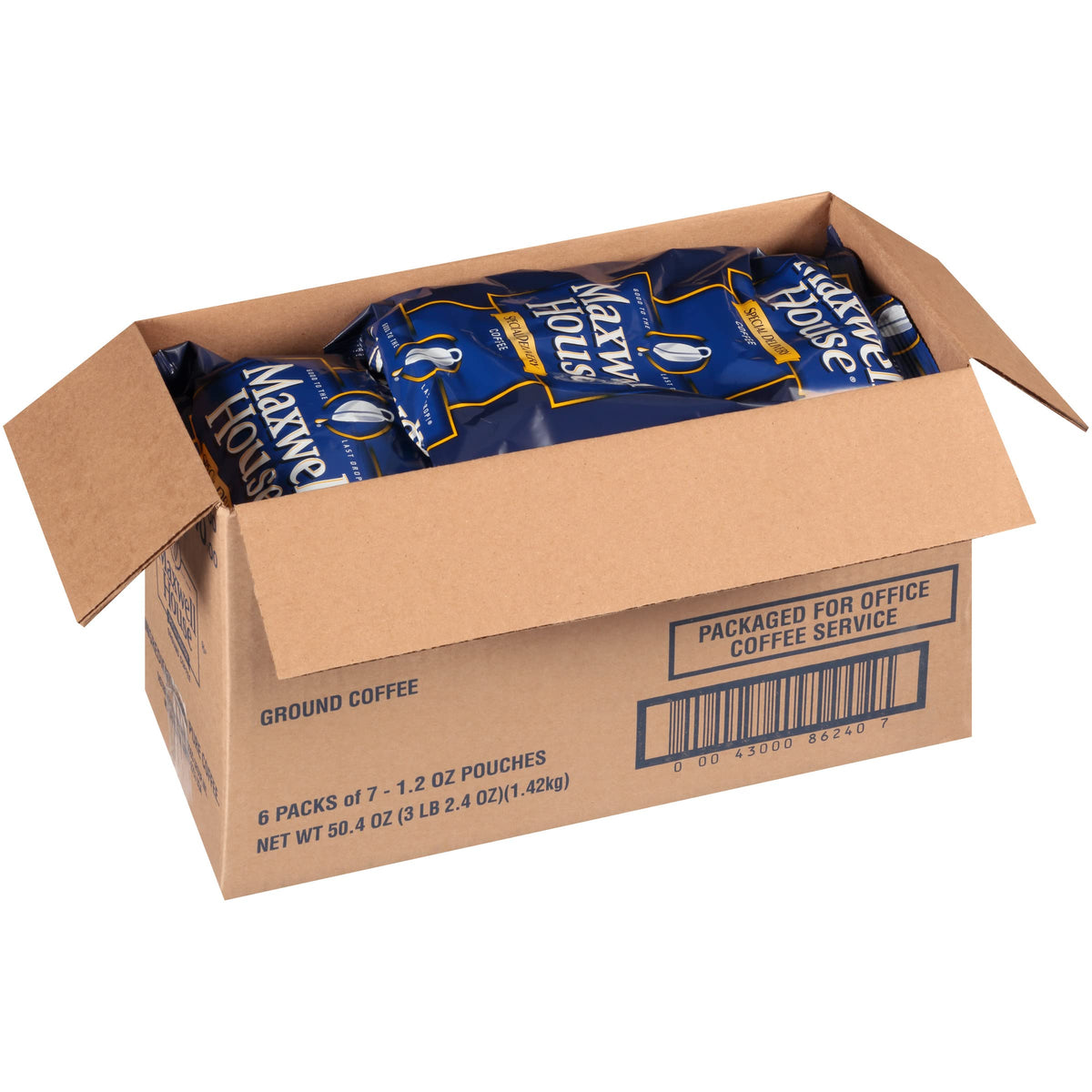 MAXWELL HOUSE Special Delivery aroma fills the kitchen during brewing.