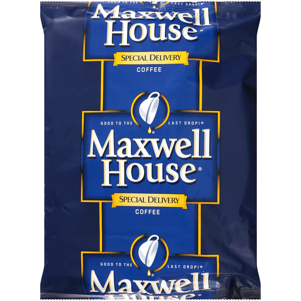 Maxwell House Special Delivery case keeps coffee organized for quick office servings.