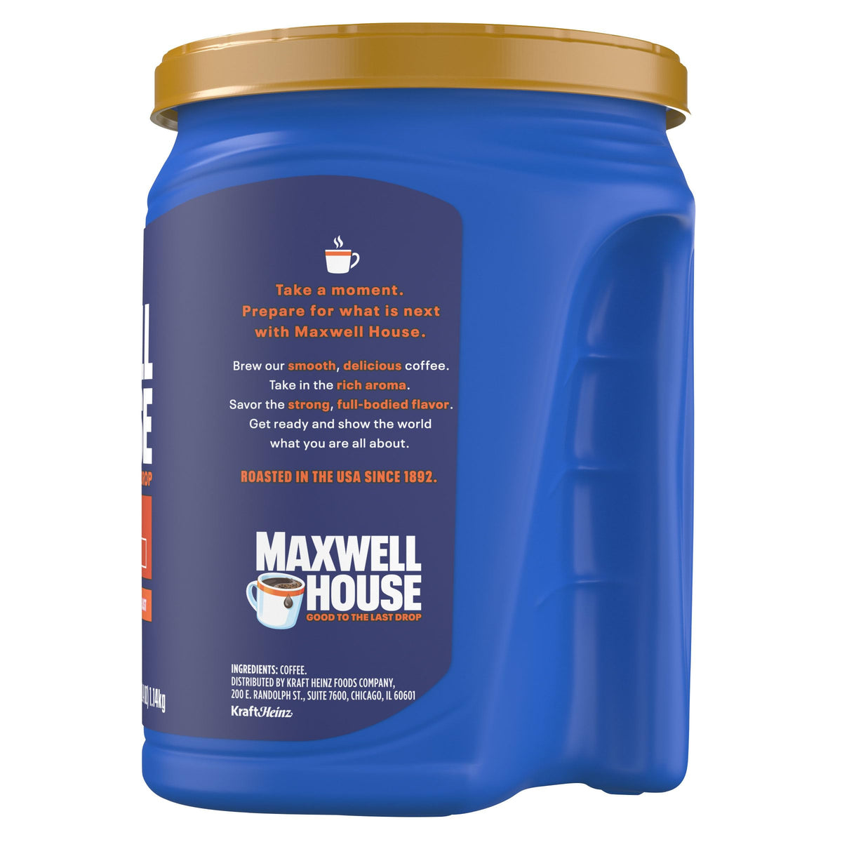 Maxwell House Wake Up Roast being poured for a smooth morning cup