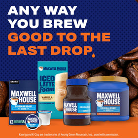 Maxwell House kosher-certified coffee stored in a dry place.