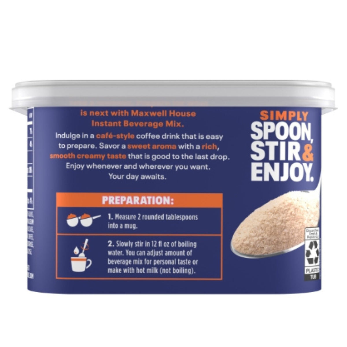 Maxwell House Suisse Mocha Cafe front label highlights kosher dairy status.
