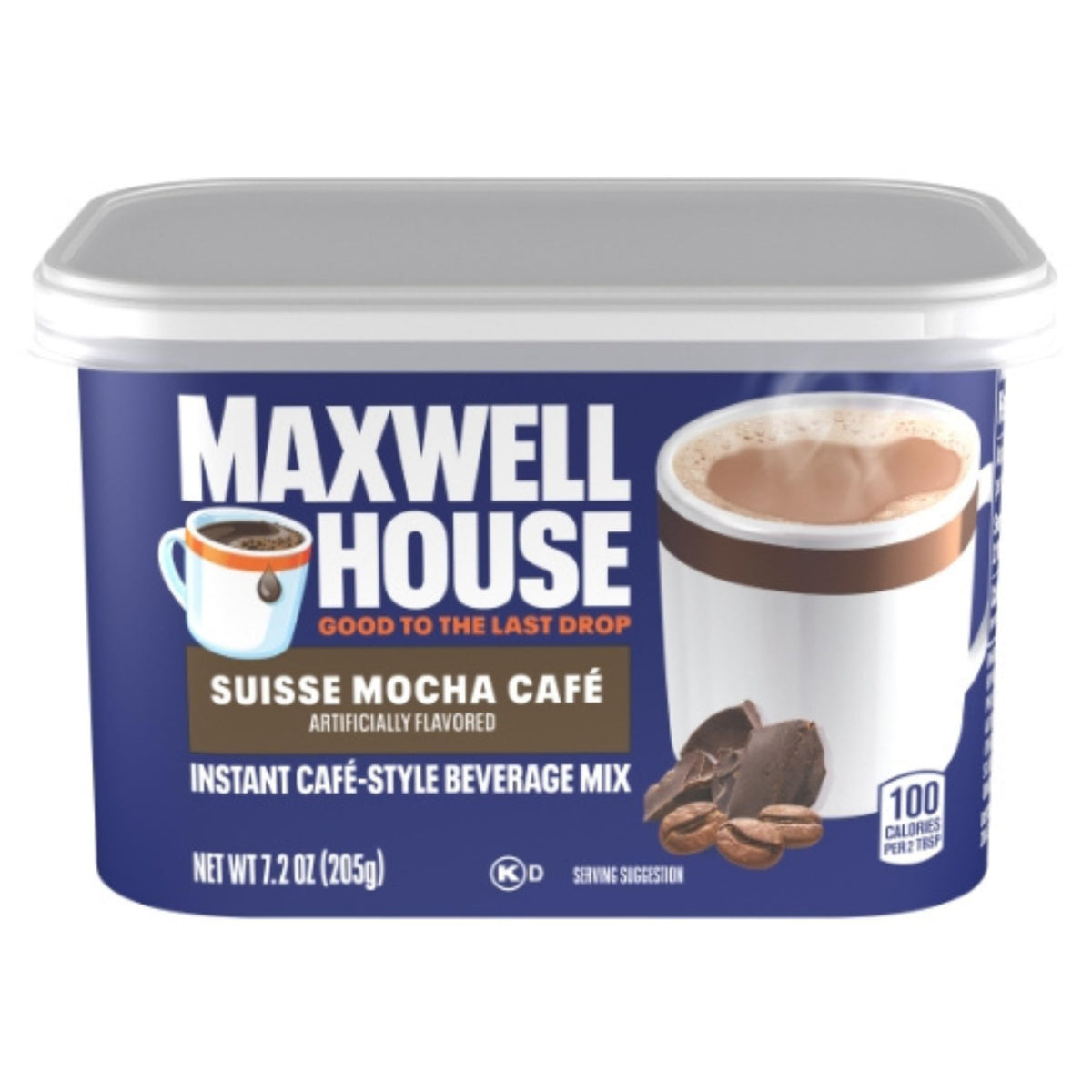 Maxwell House Suisse Mocha Cafe steaming cup ready for a cozy break.