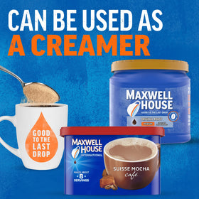 Maxwell House Suisse Mocha creamer usage adds richness to coffee
