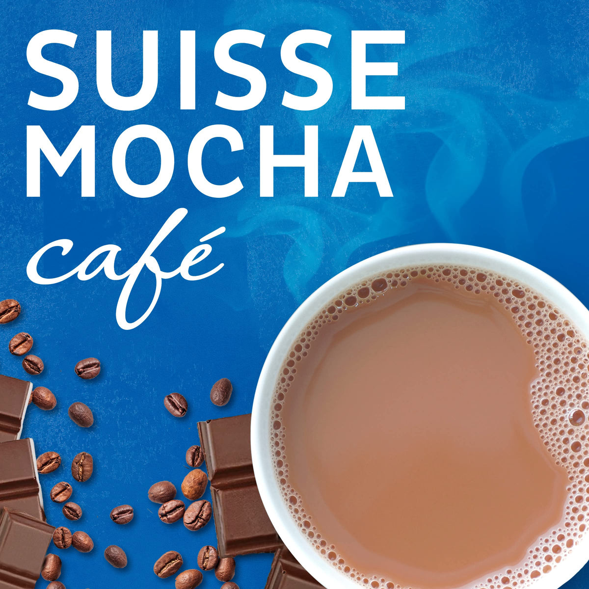 Maxwell House Suisse Mocha being poured with hot water for easy, no-brewer prep